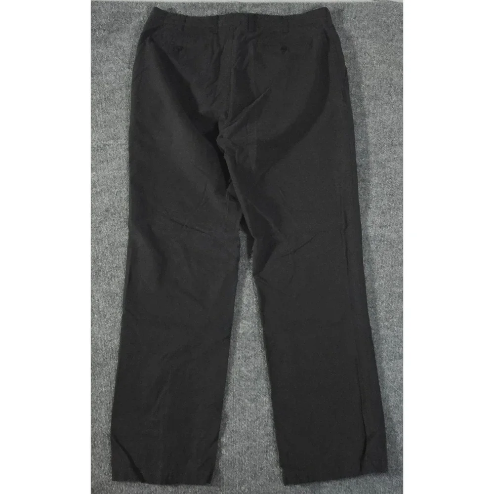 Nat Nast Pants Mens 38 Black Flat Front Silk Cotton Blend Luxury Originals Dress